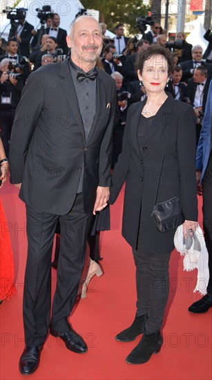 Sam Karmann with his wife, Pascal Greggory, 2017 Cannes Film Festival