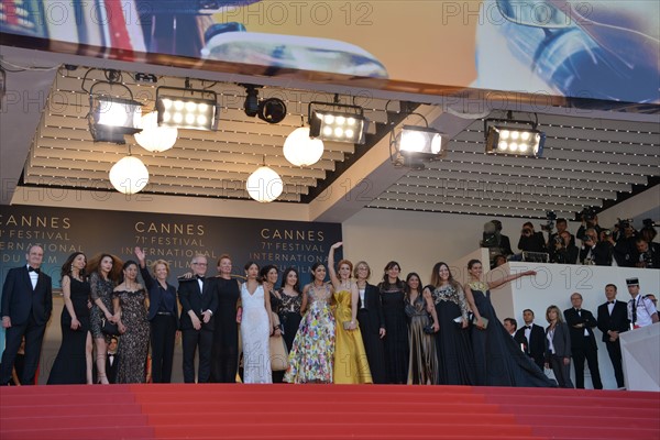 Crew of the film 'Les Filles du Soleil', 2018 Cannes Film Festival