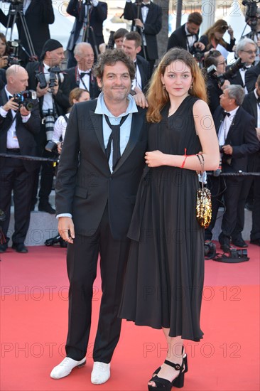 Matthieu Chedid with his daughter, 2018 Cannes Film Festival