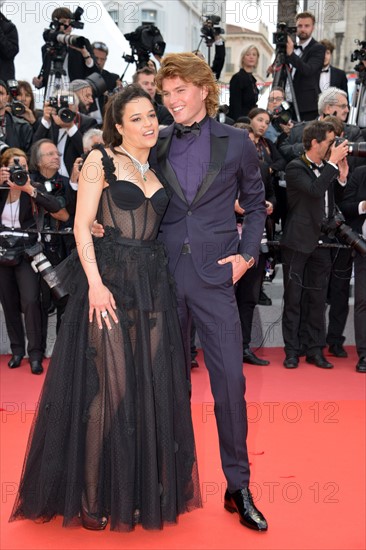 Michelle Rodriguez and Jordan Barrett, 2018 Cannes Film Festival