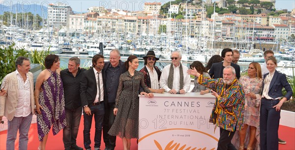 Equipe du film "L'homme qui tua Don Quichotte" , Festival de Cannes 2018