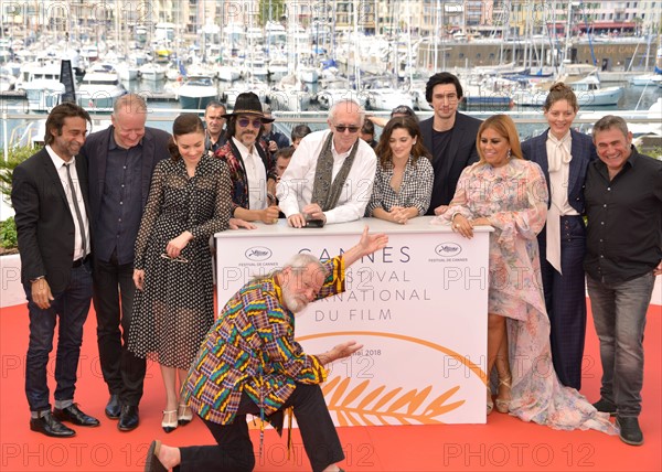 Equipe du film "L'homme qui tua Don Quichotte" , Festival de Cannes 2018