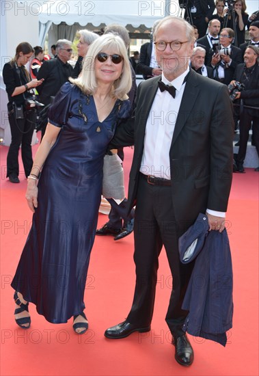 Laurent Joffrin with his wife