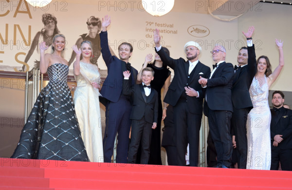 Cast of the film 'Propeller One-Way Night Coach'
