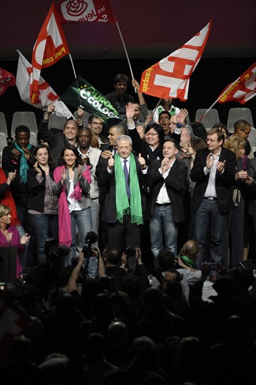 Elections Régionales 2010, meeting de la coallition PS, Europe Ecologie, Front de Gauche