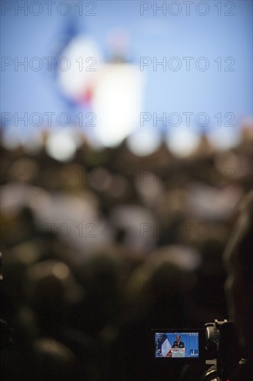 François Hollande meeting au palais des sports de Créteil le 11/02/2012