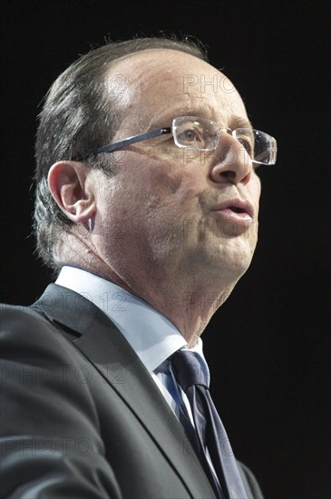 François Hollande meeting au palais des sports de Créteil le 11/02/2012