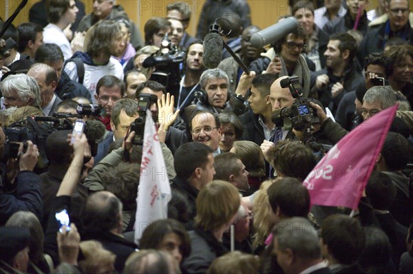 François Hollande meeting au palais des sports de Créteil le 11/02/2012