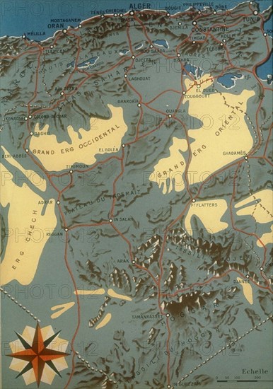Carte du Sahara