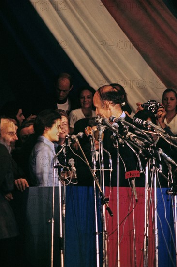 Campaign meeting of Valery Giscard d'Estaing, 1974