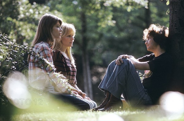 Françoise Hardy with France Gall and Michel Berger, 1969