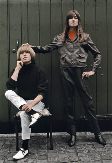 Françoise Hardy with Brian Jones, 1965