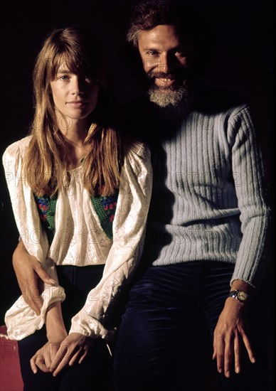 Françoise Hardy with Georges Moustaki, 1970