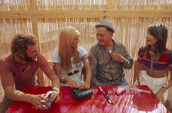 Françoise Hardy, Sylvie Vartan and Johnny Hallyday, 1970