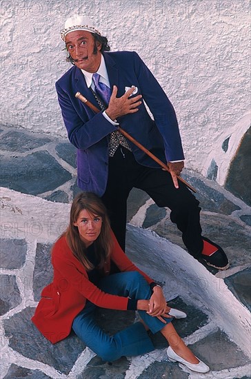 Françoise Hardy with Salvador Dali, 1968