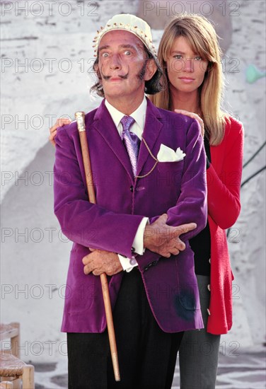 Françoise Hardy with Salvador Dali, 1968