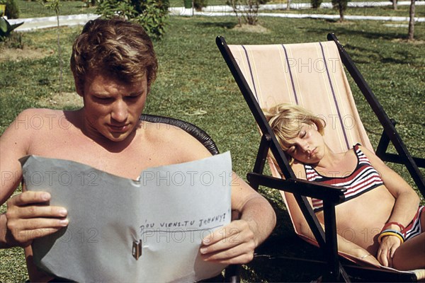 Johnny Hallyday et Sylvie Vartan en Camargue