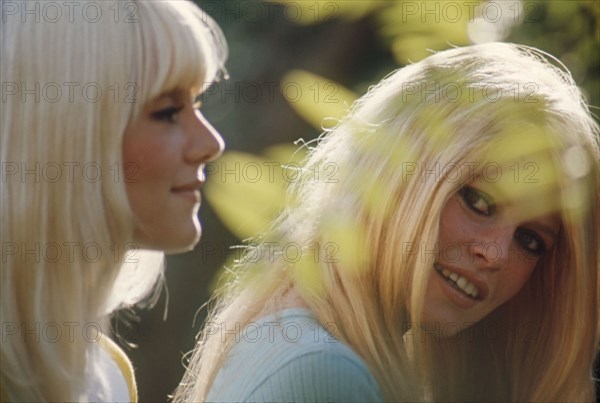 Sylvie Vartan and Brigitte Bardot in Roma