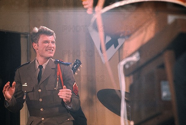 Johnny Hallyday in uniform