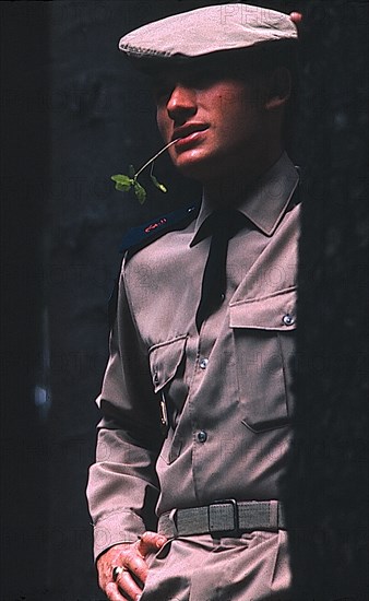 Johnny Hallyday in uniform