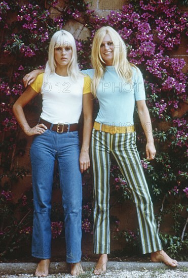 Sylvie Vartan and Brigitte Bardot in Rome