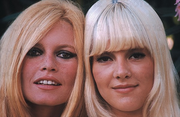 Sylvie Vartan and Brigitte Bardot in Rome