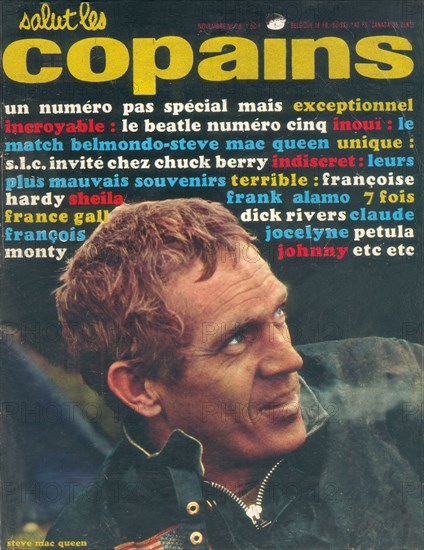 Steve McQueen en couverture de "Salut les Copains"