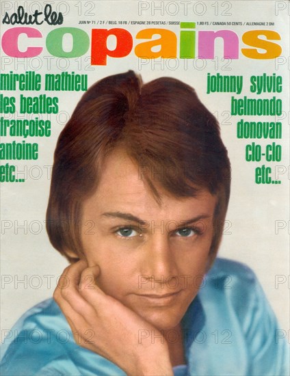 Claude François on the cover of the magazine 'Salut les copains'