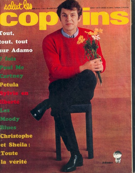 Salvatore Adamo en couverture de "Salut les Copains"