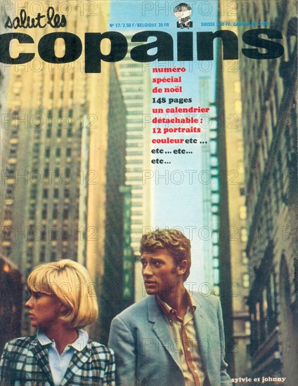 Johnny Hallyday et Sylvie Vartan en couverture de "Salut les Copains"