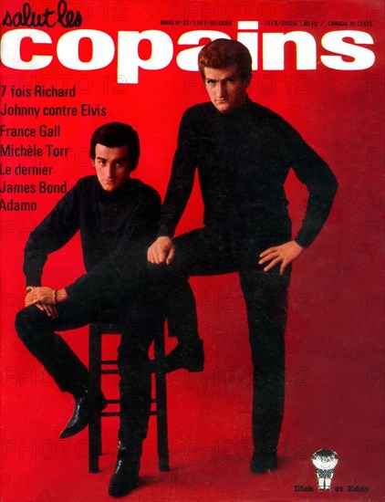 Eddy Mitchell et Dick Rivers en couverture de "Salut les Copains"
