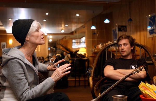 Françoise Hardy et son fils Thomas Dutronc