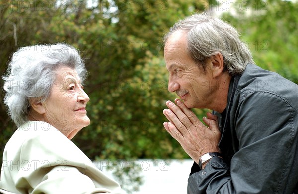 Patrick Chesnais and his mother