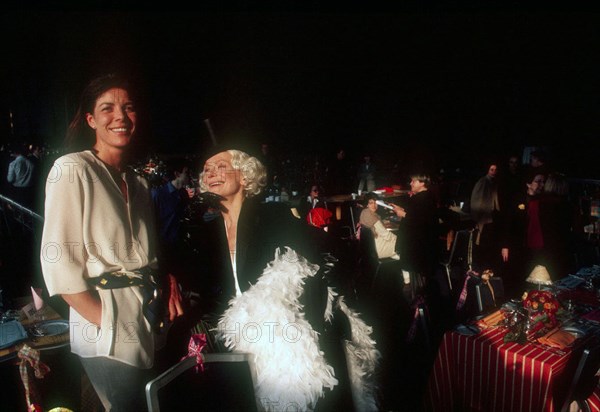 Caroline of Monaco, backstage at the Bal de la rose or Rose Ball