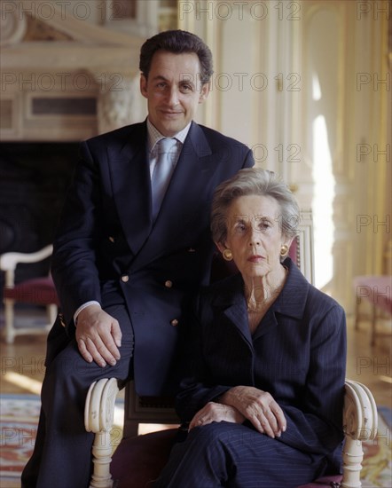 Nicolas Sarkozy with mother