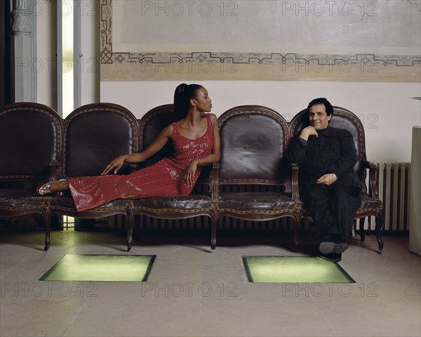 Azzedine Alaïa and Naomi Campbell