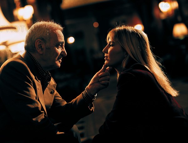 Charles Aznavour and his daughter