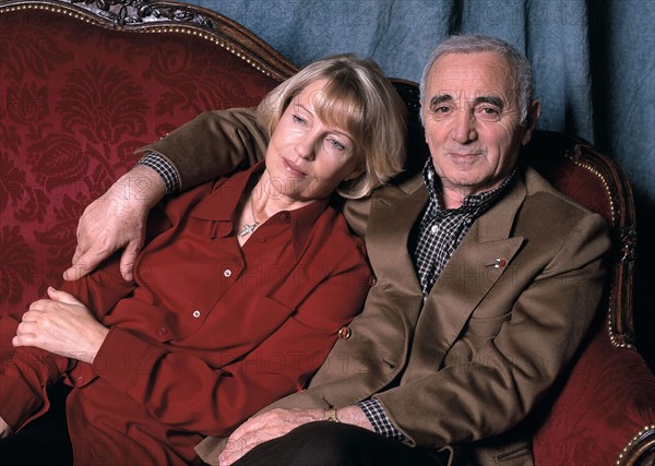 Charles Aznavour et son épouse