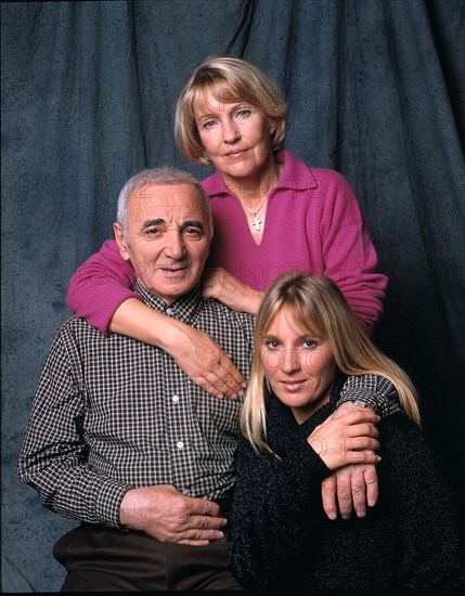 Charles Aznavour with his family