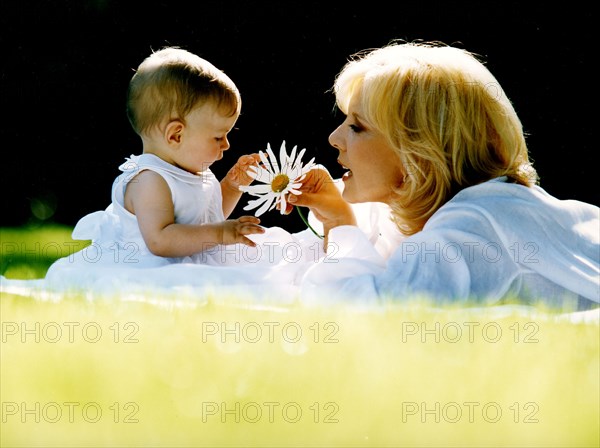 Sylvie Vartan and her adoptive daughter, Darina.