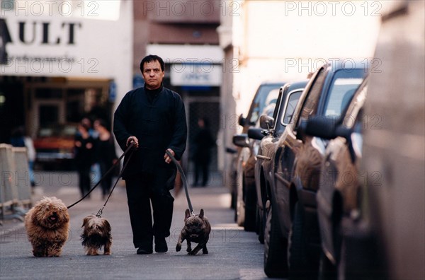 Azzedine Alaïa and his dogs.