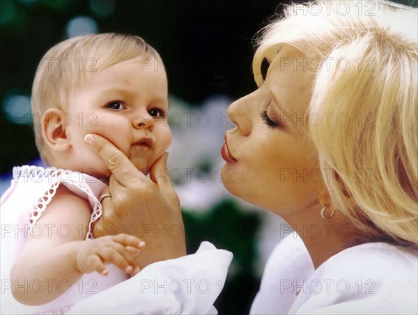 Sylvie Vartan and her adoptive daughter, Darina