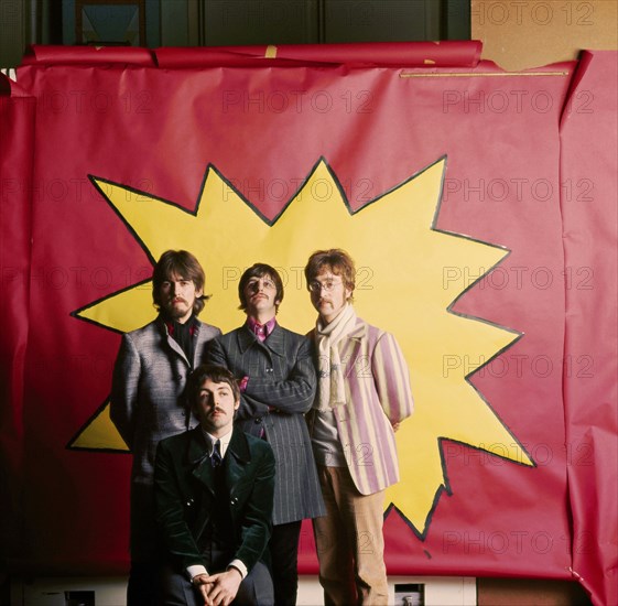 The Beatles at the Abbey Road studios in 1967