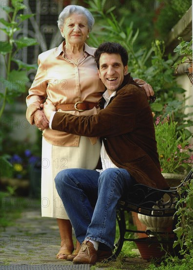 Gilles Benizio and his mother