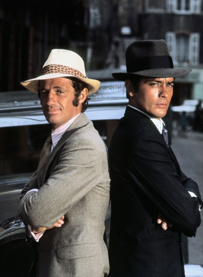 Jean-Paul Belmondo and Alain Delon in the movie Borsalino