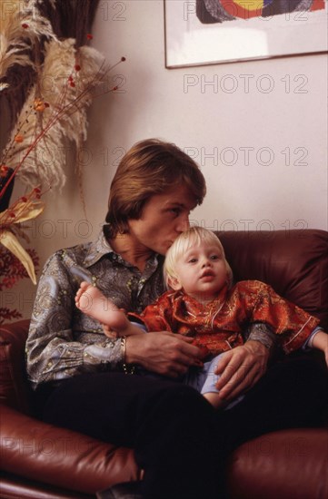 Claude François and his son Claude François Junior, 1970