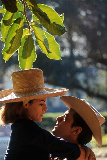 Alain Delon nad his wife Nathalie