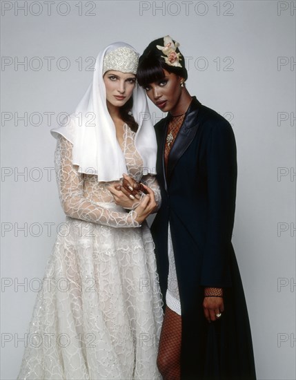 Stéphanie Seymour and Naomi Campbell dressed by Azzedine Alaïa