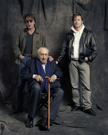 Jacques Dutronc avec son père et son fils Thomas