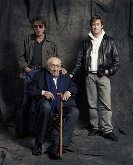 Jacques Dutronc avec son père et son fils Thomas